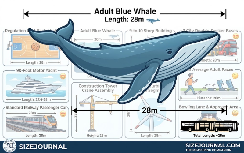 How Big is 28 Meters