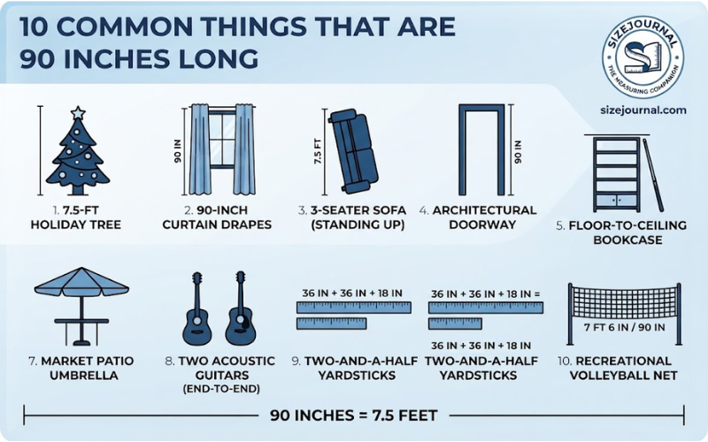 How Tall is 90 Inches